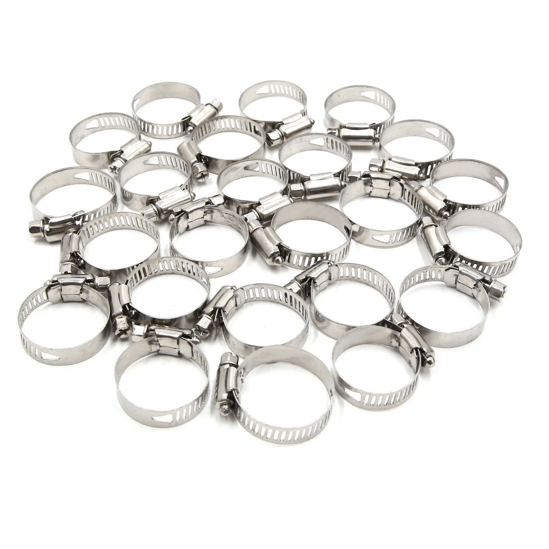 uxcell Uxcell 24pcs 18-32MM Stainless Steel Car Vehicle Drive Hose Clamp Fuel Line  Clip