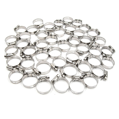 Harfington Uxcell 45pcs 18-32MM Stainless Steel Car Vehicle Drive Hose Clamp Fuel Line  Clip