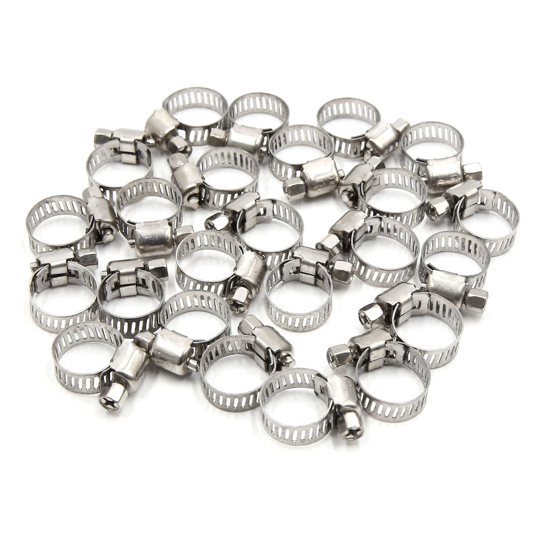 uxcell Uxcell 24pcs 9-16MM Stainless Steel Car Vehicle Drive Hose Clamp Fuel Line  Clip