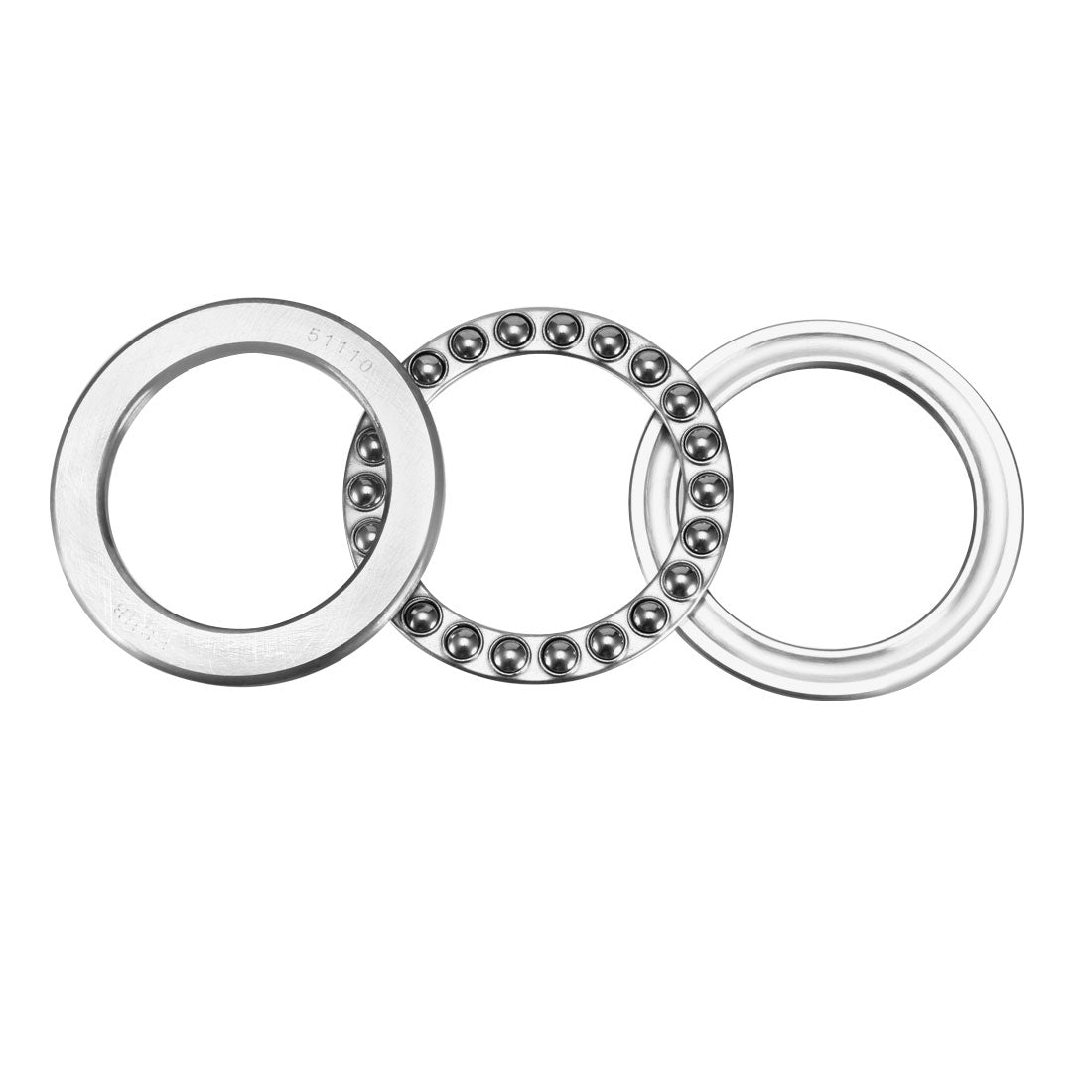 uxcell Uxcell 51110 Single Direction Thrust Ball Bearings 50mm x 70mm x 14mm Chrome Steel