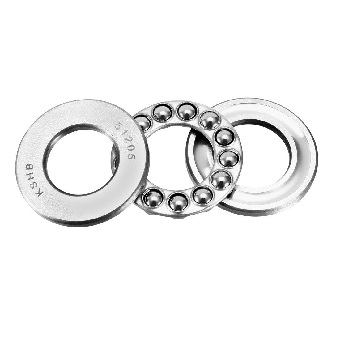 uxcell Uxcell 51205 Single Direction Thrust Ball Bearings 25mm x 47mm x 15mm Chrome Steel