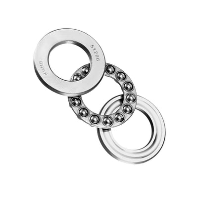 Harfington Uxcell Thrust Ball Roller Bearings Chrome Steel One-Way Rolling Direction Steel Cage