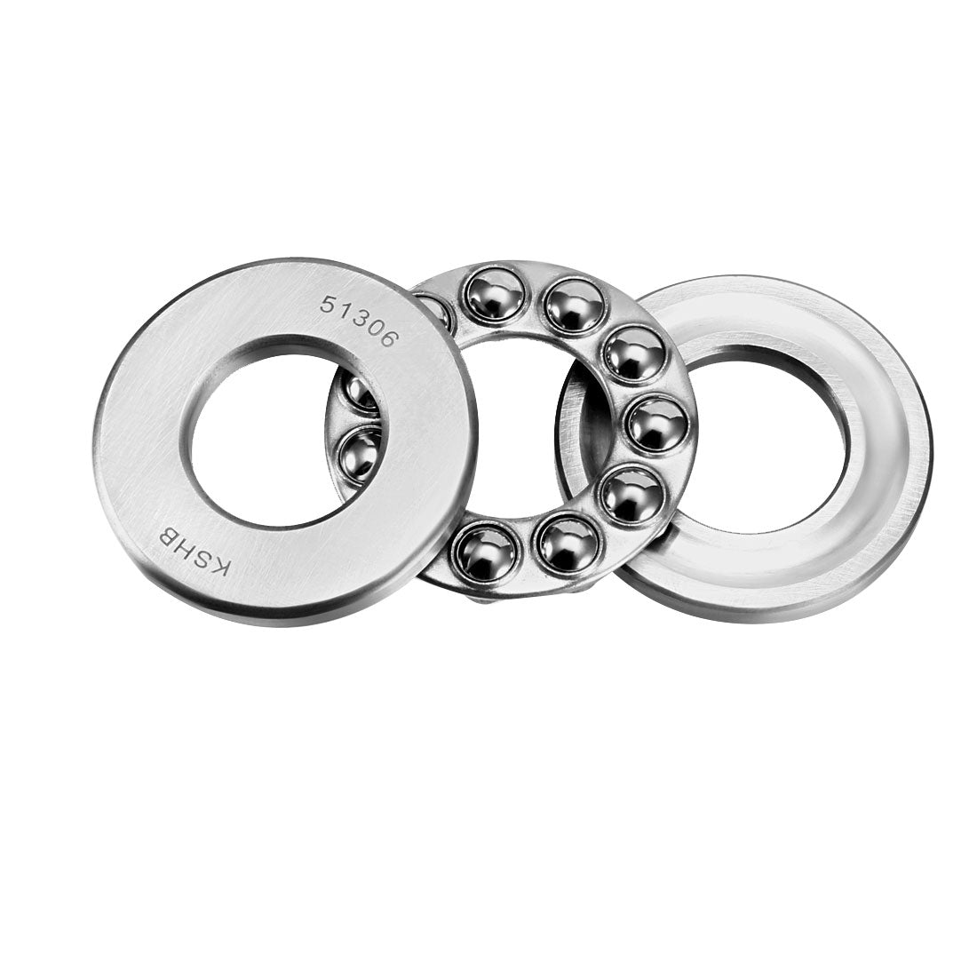 uxcell Uxcell 51306 Single Direction Thrust Ball Bearings 30mm x 60mm x 21mm Chrome Steel