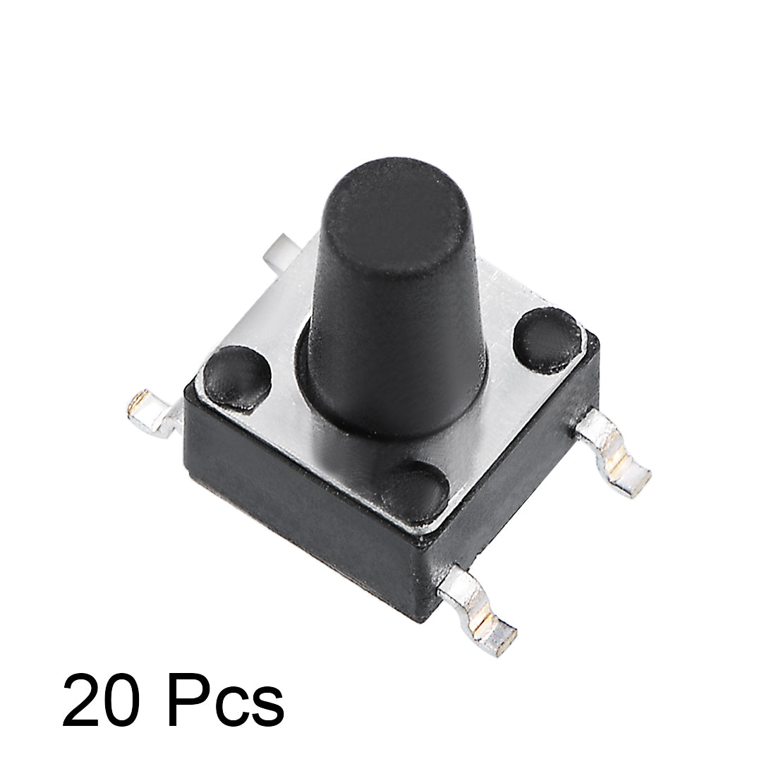 uxcell Uxcell 6x6x9mm Momentary Panel PCB Surface Mounted Devices SMT Mount 4 Pins Push Button SPST Tactile Tact Switch 20PCS