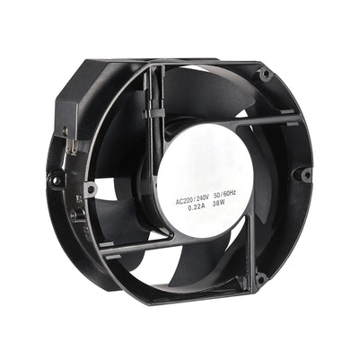 Harfington Uxcell Cooling Fan 170mm x 150mm x 51mm FP-108EX-S1-B AC 220-240V 0.22A Dual Ball Bearings