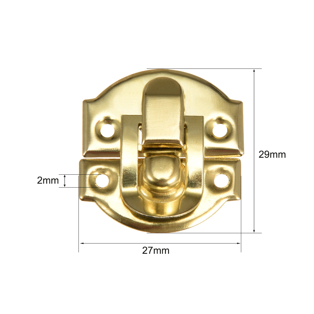uxcell Uxcell Box Latch, Retro Style Small Size Golden Decorative Hasp Jewelry cases Catch w Screws 4 pcs