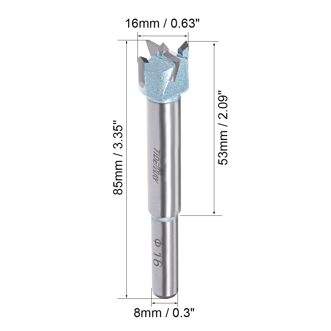 uxcell Uxcell Hinge Boring Forstner Drill Bit with 10mm Round Shank