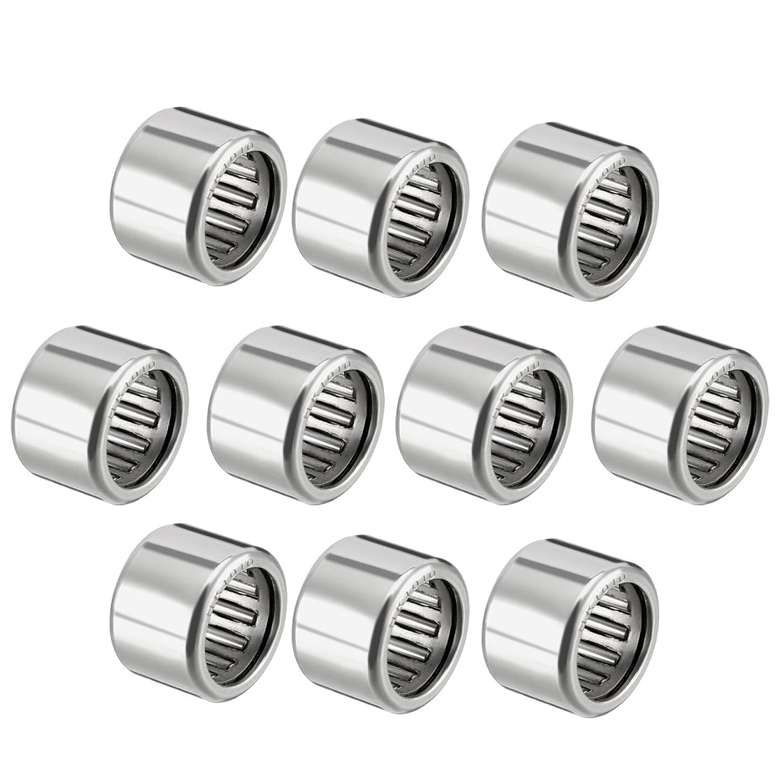 uxcell Uxcell HK1010 Drawn Cup Needle Roller Bearings, Open End, 10mm Bore Dia, 14mm OD, 10mm Width 10pcs
