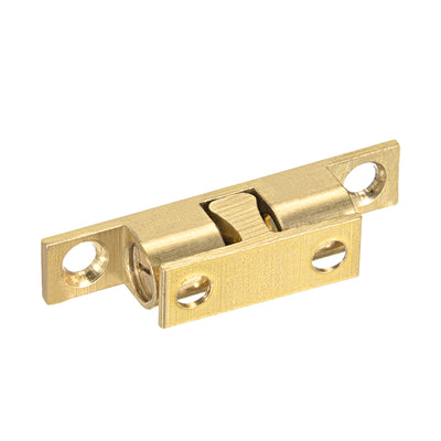 Harfington Uxcell Cabinet Door Closet Brass Double Ball Catch Tension Latch 42mm Length Gold Tone 5pcs