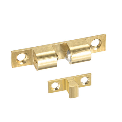 Harfington Uxcell Cabinet Door Closet Brass Double Ball Catch Tension Latch 50mm Length Gold Tone