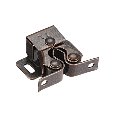 Harfington Uxcell Cabinet Door Double Roller Catch Ball Latch with Prong Copper Tone 5pcs