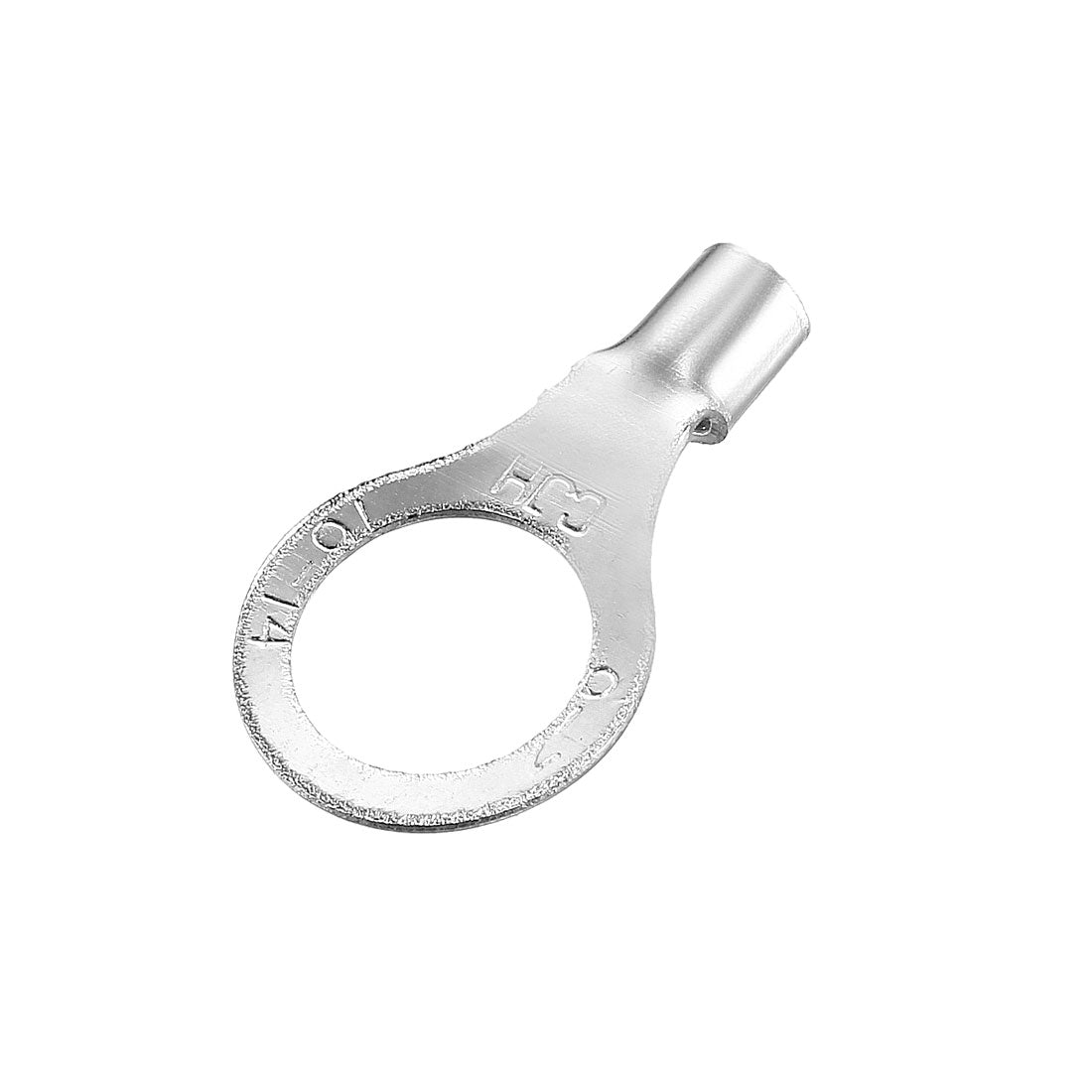uxcell Uxcell 50Pcs RNB2-8 Non-Insulated U-Type Copper Crimp Terminals 1.5-2.5mm2 Wire Connector Silver Tone