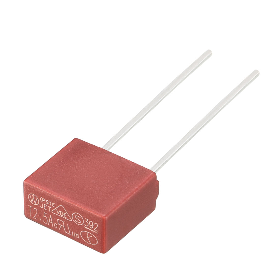 uxcell Uxcell 20Pcs DIP Mounted Miniature Square Slow Blow Micro Fuse T2.5A 2.5A 250V Red
