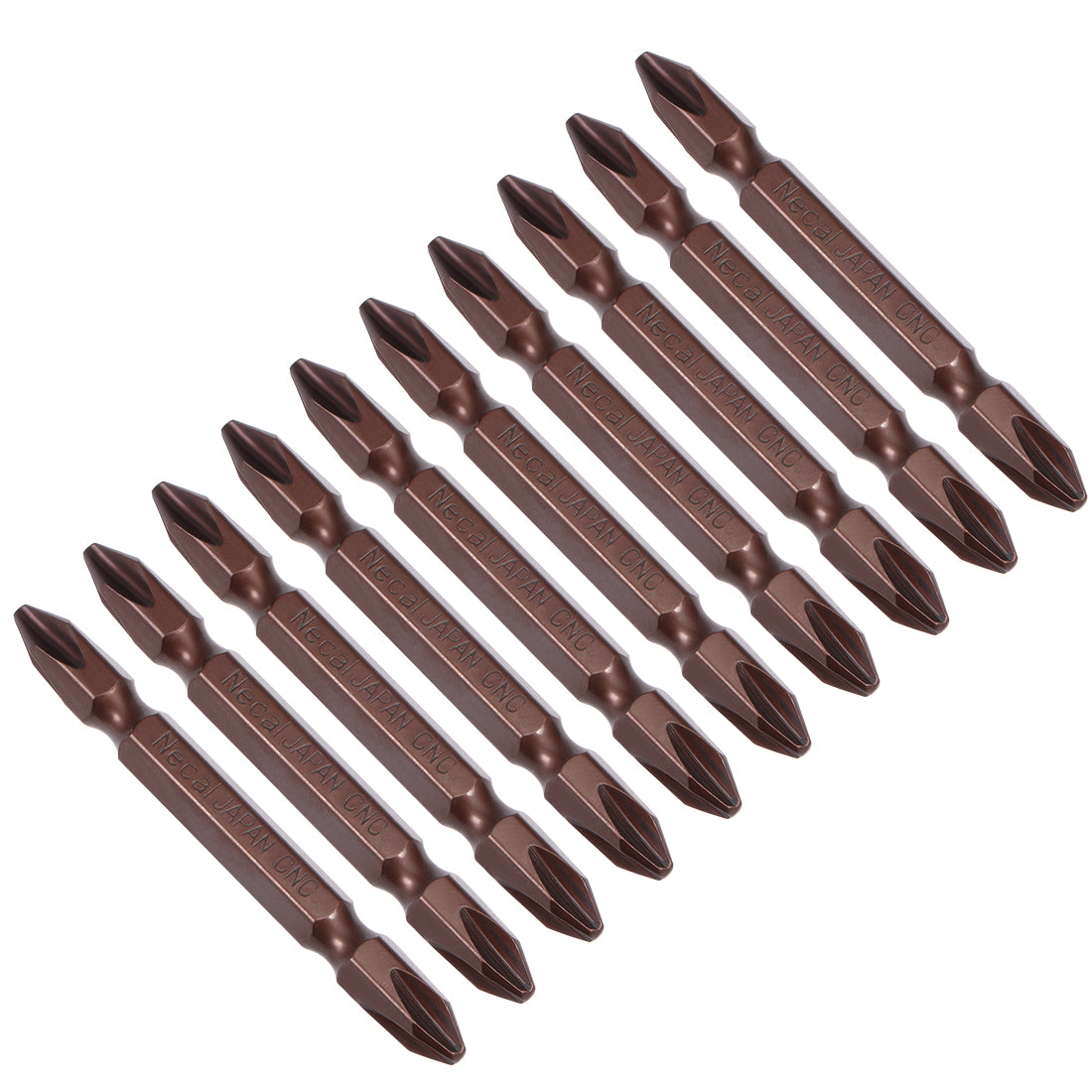 Uxcell Uxcell 10 pcs 65mm 1/4" Hex Shank PH2 Magnetic Phillips Double-Ended Screwdriver Bit S2