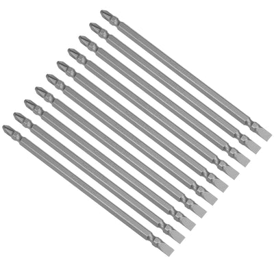 Harfington Uxcell 10Pcs 150mm Long S2 Magnetic Phillips-Slotted Screwdriver Bits 6PH2 SL6 Hex Head