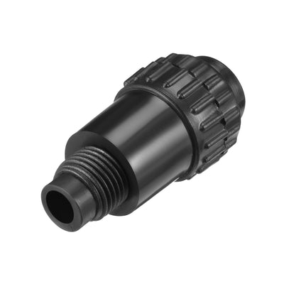 Harfington Uxcell 3/8BSP Thread Diameter Oil Plug Connector Air Compressor Spare Fittings Black 4 pcs