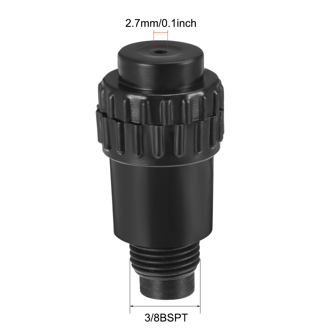 uxcell Uxcell 3/8BSPT Thread Oil Plug Connector Air Compressor Spare Fittings Black 2 pcs