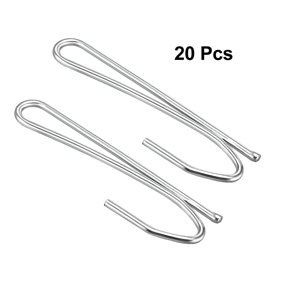 uxcell Uxcell Curtain Hooks Metal Single Prongs Pinch Pleat Drapery Hook for Drapes Tapes Silver Tone 20 Pcs