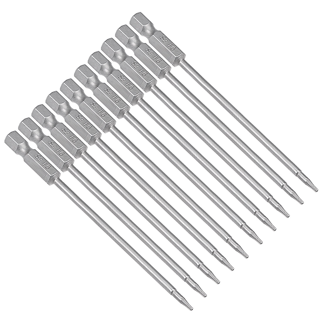 uxcell Uxcell 10 Pcs Magnetic Torx Screwdriver Bits, Hex Shank S2 Security Tamper Proof Screw Driver Kit Tools