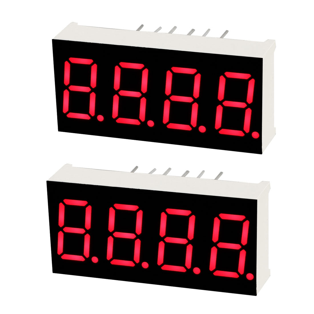 uxcell Uxcell Common Cathode 12 Pin 4 Bit 7 Segment 1.18 x 0.55 x 0.28 Inch 0.35" Red LED Display Digital Tube 2pcs