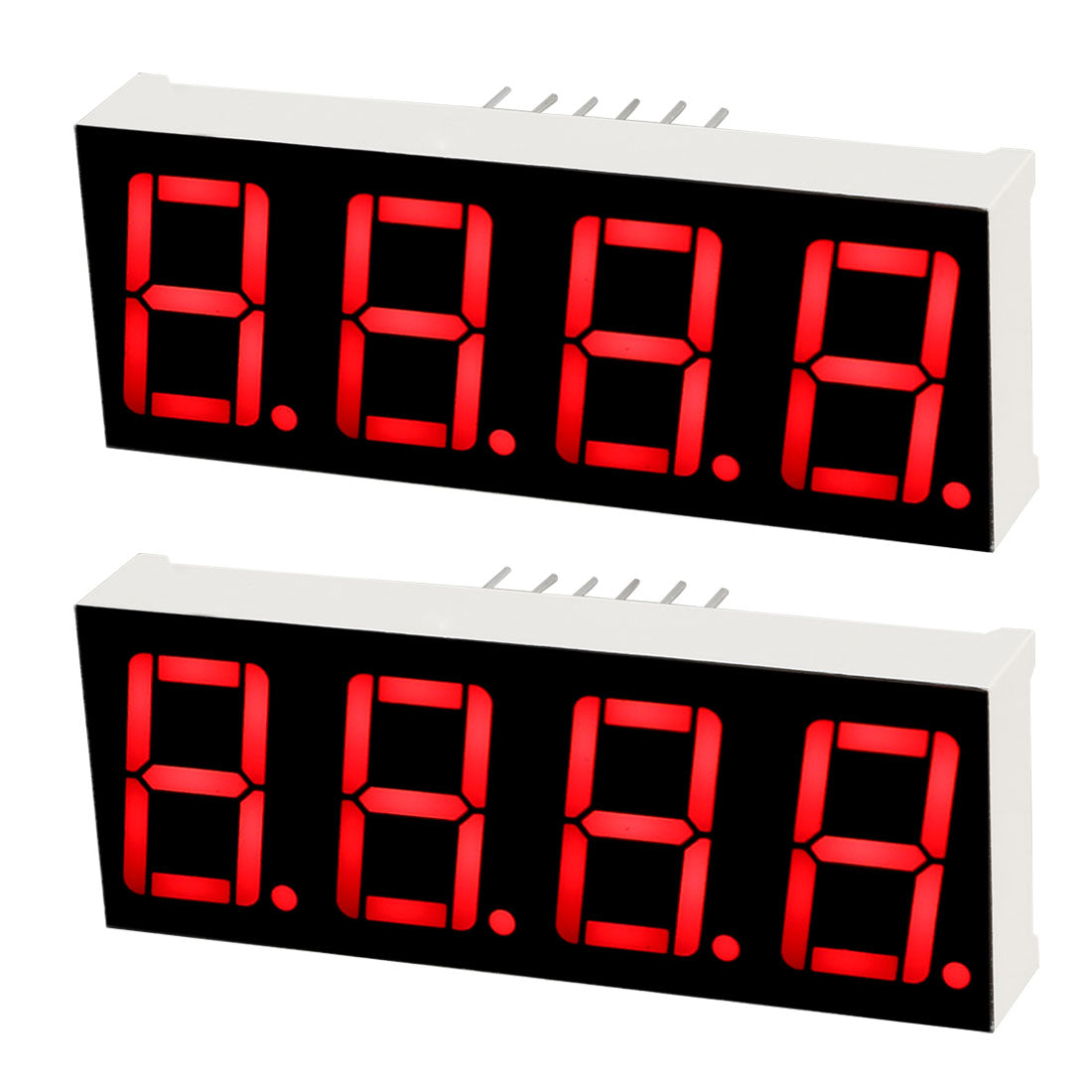 Uxcell Uxcell Common Cathode 12Pin 4 Bit 7 Segment 1.98 x 0.75 x 0.31 Inch 0.55" Red LED Display Digital Tube 5pcs