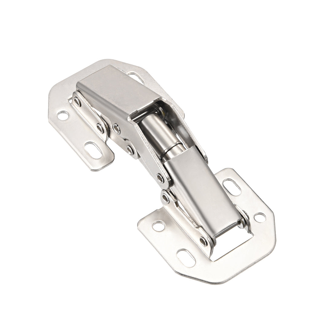 uxcell Uxcell 10pcs Cold Rolled Steel Concealed Cabinet 90 Degree Open Door Hinges, 104mm Long