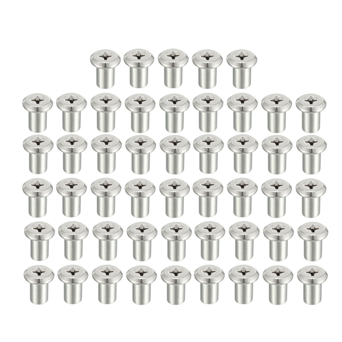uxcell Uxcell M6x12mm Phillips Head Insert Nut Screw Post Sleeve Nut for Furniture 50pcs