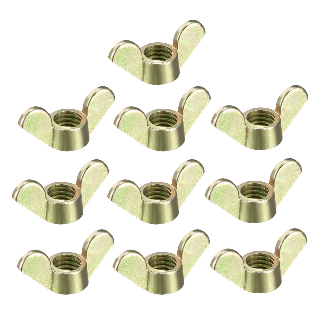 uxcell Uxcell M8 Wing Nuts Zinc Plated Fasteners Parts Butterfly Nut Bronze Tone 10pcs