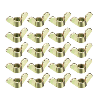 Harfington Uxcell M8 Wing Nuts Zinc Plated Fasteners Parts Butterfly Nut Bronze Tone 20pcs