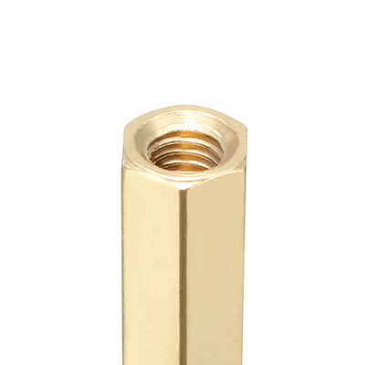 Harfington Uxcell 100pcs M3 35+6mm Female Male Thread Brass Hex Standoff Spacer Screws PCB Pillar