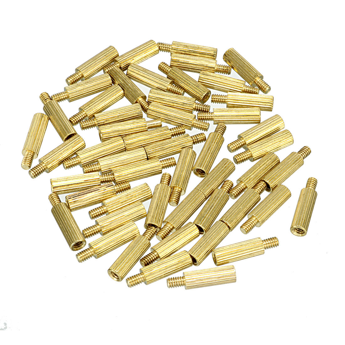 uxcell Uxcell 50pcs M2 9+3mm Male Thread Brass Round Standoff Spacer Screw PCB Pillar