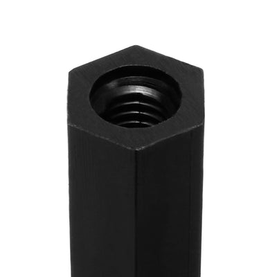 Harfington Uxcell 100pcs M3 18+6mm Male Thread Nylon Hex Standoff Spacer Screws PCB Pillar Black