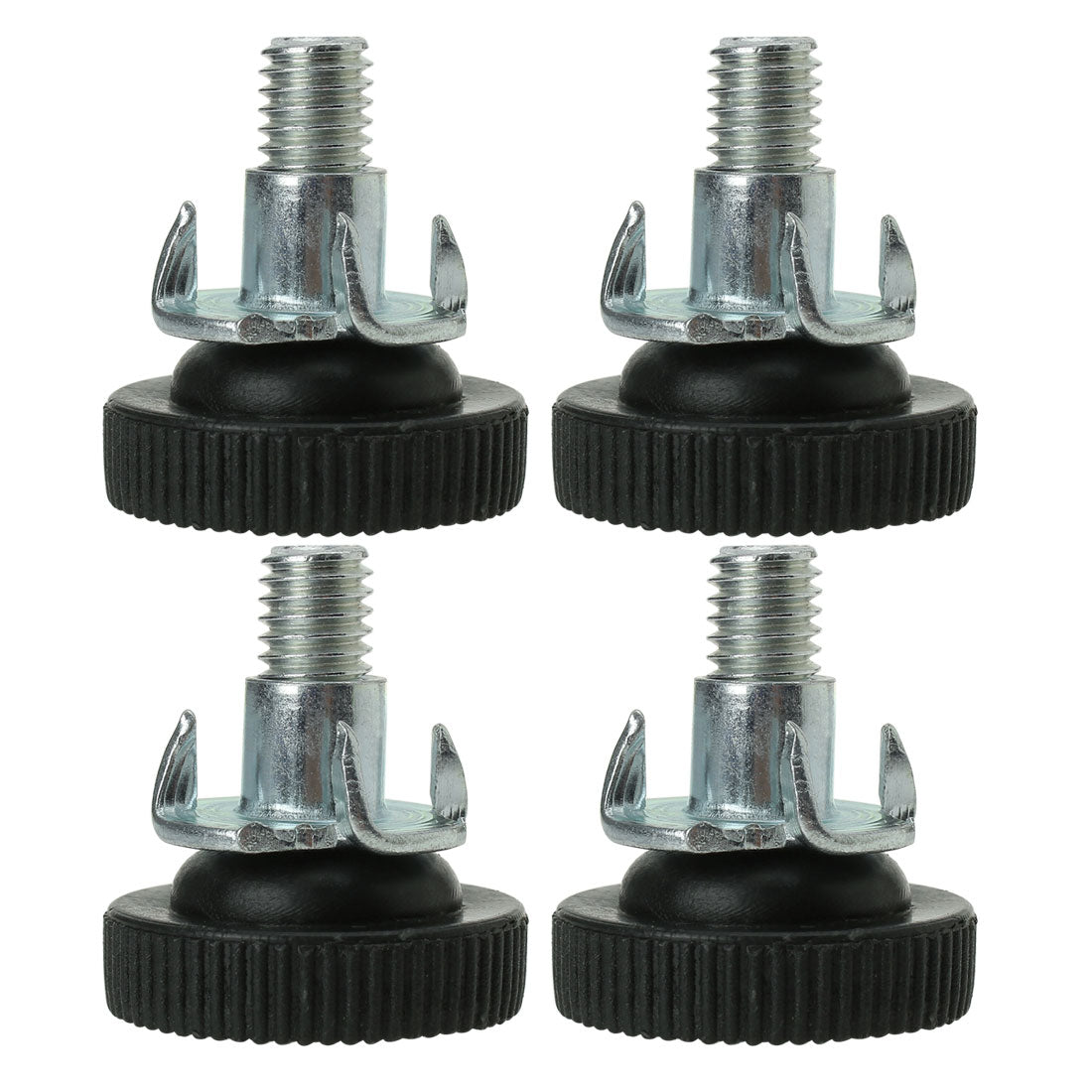 uxcell Uxcell M8 x 20 x 28mm Furniture Leveling Feet Adjustable Leveler with T-nuts Black 4pcs
