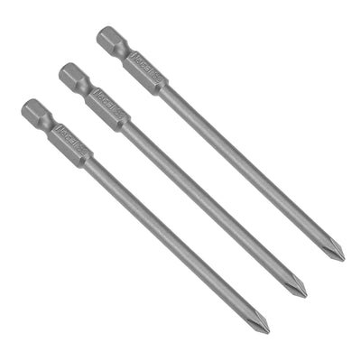 Harfington Uxcell 3 Pcs 4.5mm PH1 Magnetic Phillips Screwdriver Bits, 1/4 Inch Hex Shank 3.94-inch Length S2 Power Tool