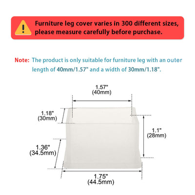 Harfington Uxcell Clear PVC Table Leg Caps End Tip Feet Cover Furniture Floor Protector 16pcs