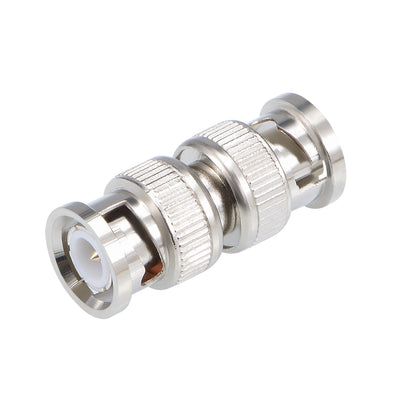Harfington Uxcell Alloy BNC Male to Male Jack RF Coaxial Adapter Connector Video