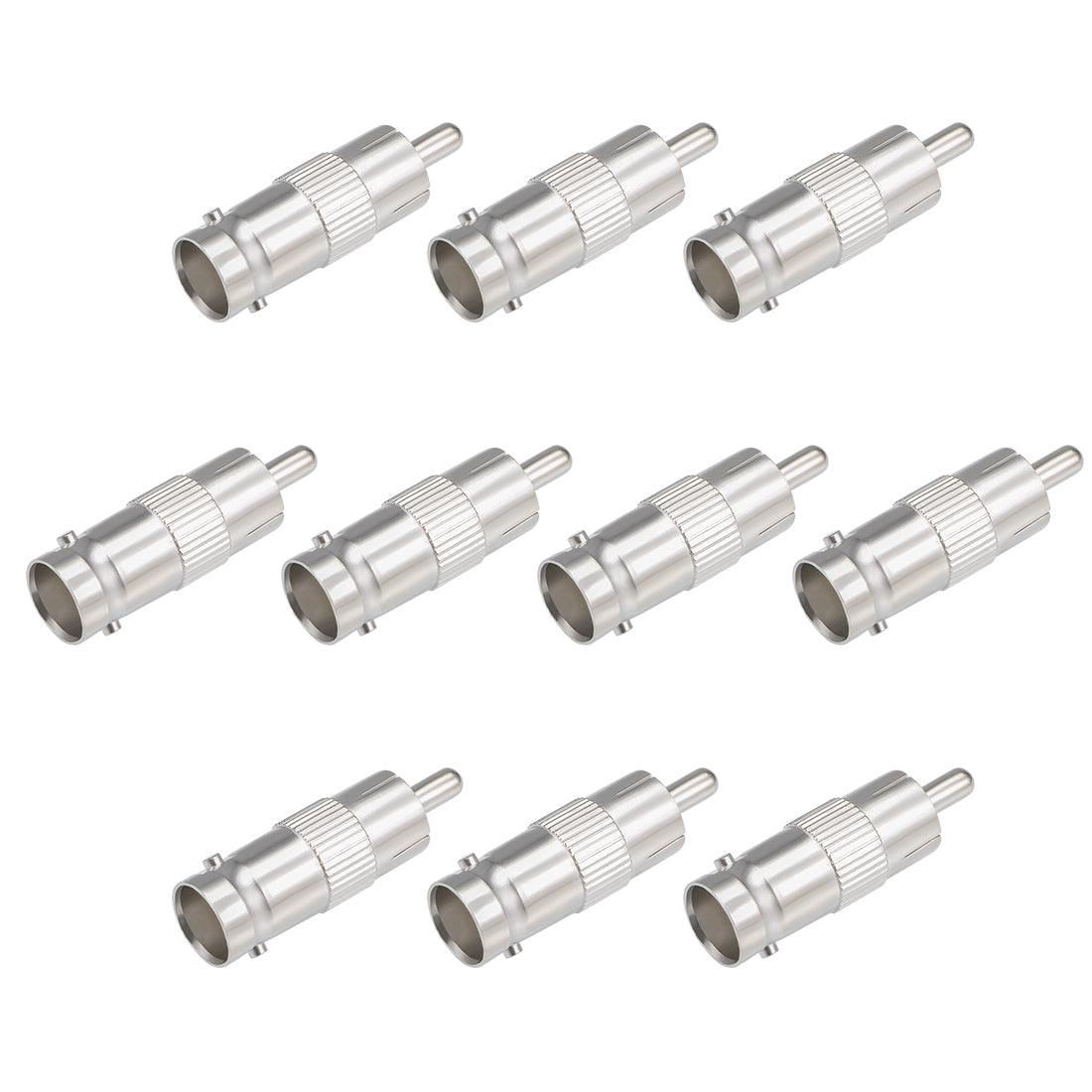uxcell Uxcell 10pcs BNC Female to RCA Male Adapter Coaxial Cable Connector for CCTV Security Camera