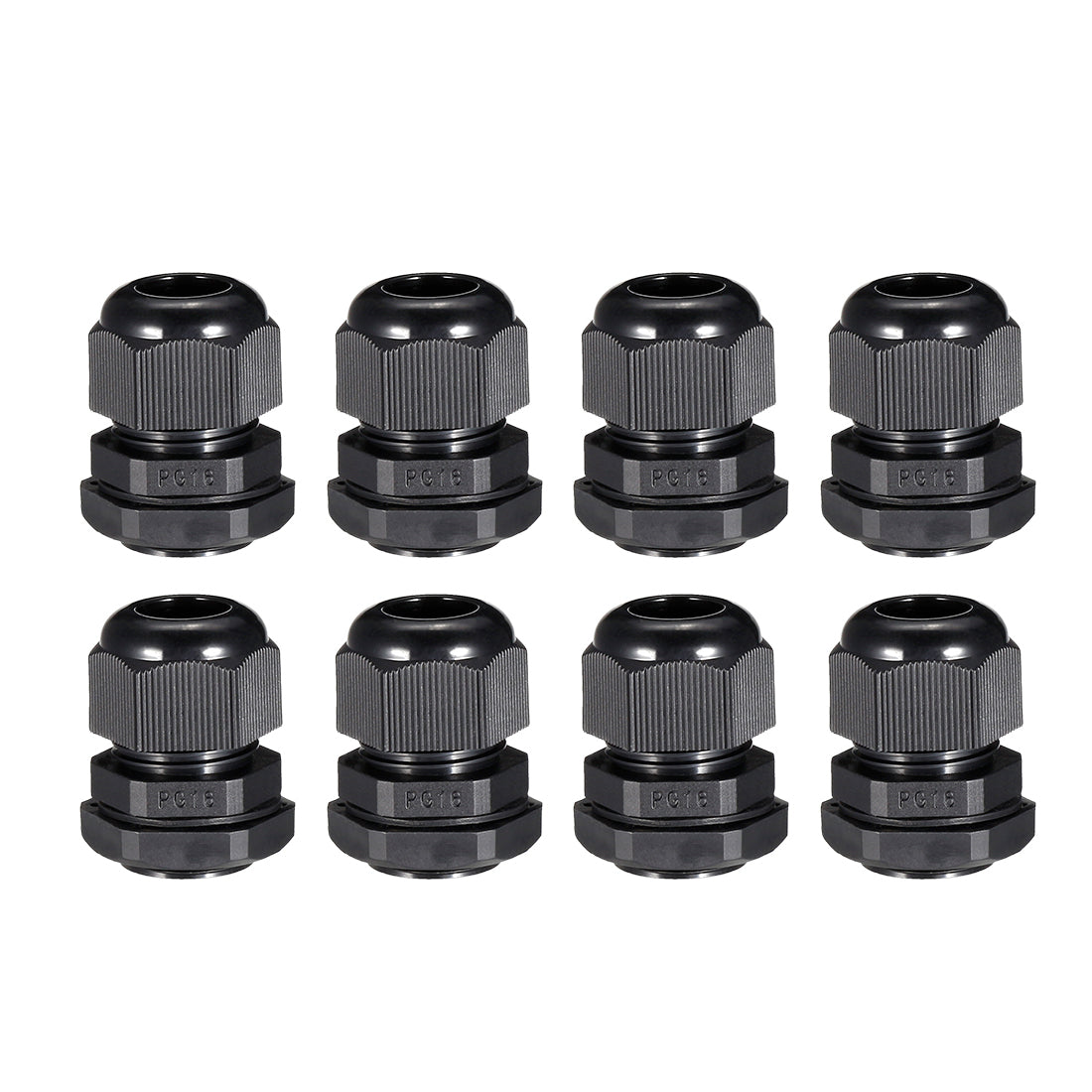 uxcell Uxcell PG16 Cable Gland Waterproof Plastic Joint Adjustable Locknut for 10-14mm Dia Cable Wire 8Pcs