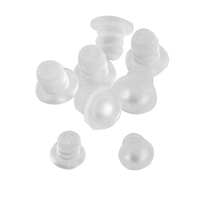 Harfington Uxcell 8pcs 5mm Soft Clear Stem Bumpers Glide, Patio Outdoor Furniture Glass Table Top Anti-collision Embedded