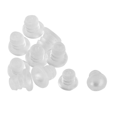 Harfington Uxcell 10pcs 5mm Soft Clear Stem Bumpers Glide, Patio Outdoor Furniture Glass Table Top Anti-collision Embedded