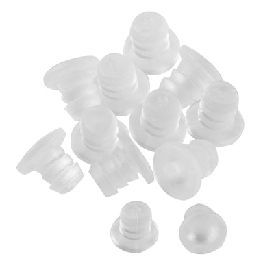 Harfington Uxcell 12pcs 5mm Soft Clear Stem Bumpers Glide, Patio Outdoor Furniture Glass Table Top Anti-collision Embedded