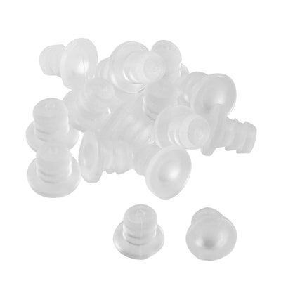 Harfington Uxcell 16pcs 5mm Soft Clear Stem Bumpers Glide, Patio Outdoor Furniture Glass Table Top Anti-collision Embedded