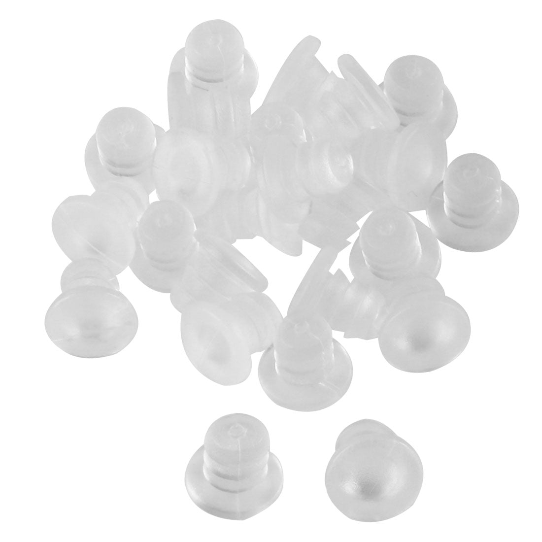 uxcell Uxcell 24pcs 5mm Soft Clear Stem Bumpers Glide, Patio Outdoor Furniture Glass Table Top Anti-collision Embedded