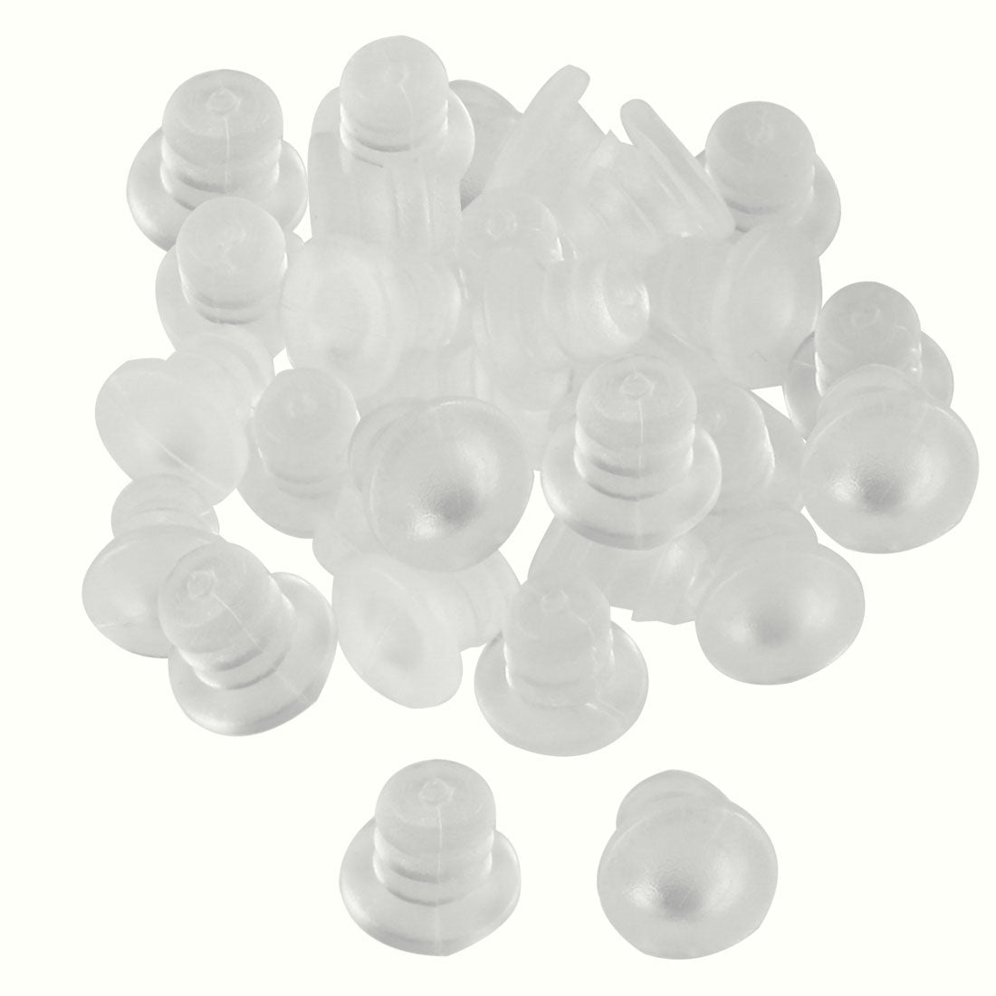 uxcell Uxcell 32pcs 5mm Soft Clear Stem Bumpers Glide, Patio Outdoor Furniture Glass Table Top Anti-collision Embedded