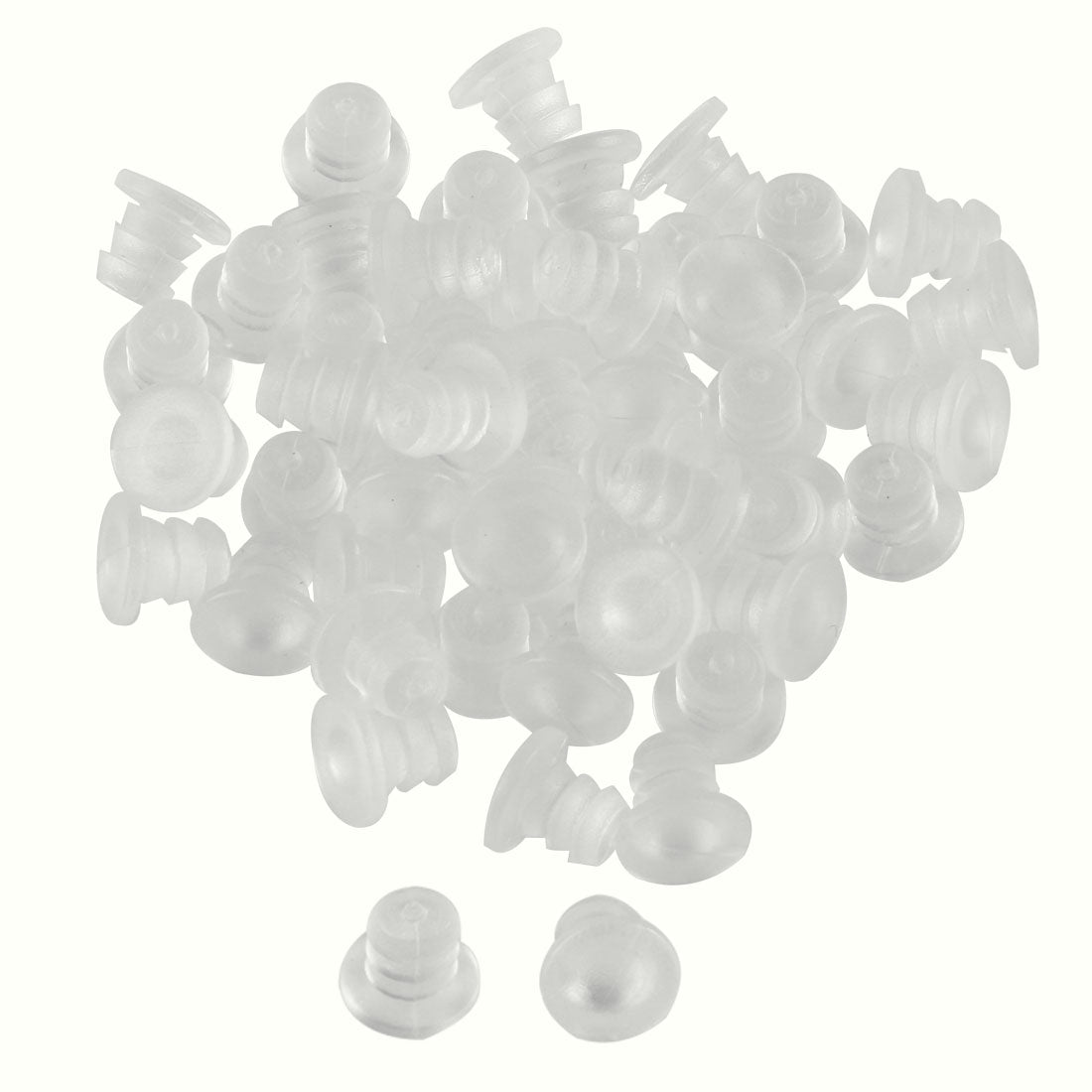 uxcell Uxcell 50pcs 5mm Soft Clear Stem Bumpers Glide, Patio Outdoor Furniture Glass Table Top Anti-collision Embedded