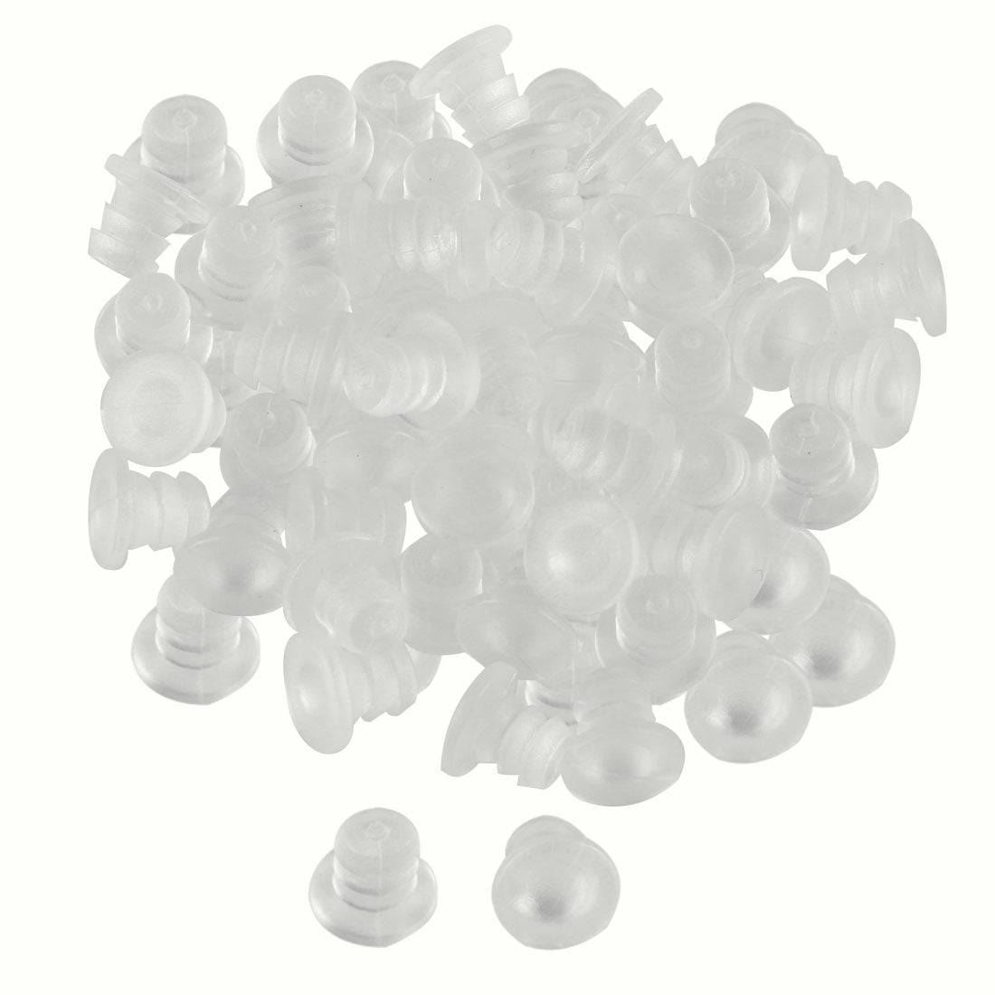 uxcell Uxcell 100pcs 5mm Soft Clear Stem Bumpers Glide, Patio Outdoor Furniture Glass Table Top Anti-collision Embedded