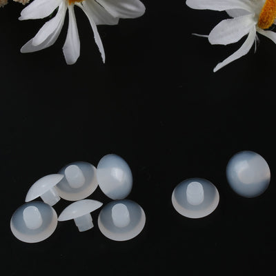 Harfington Uxcell 8pcs 6mm White Stem Bumpers Glide, Patio Outdoor Furniture Glass Table Top Anti-collision Embedded