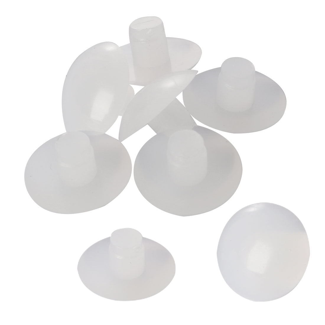 uxcell Uxcell 8pcs 6mm White Stem Bumpers Glide, Patio Outdoor Furniture Glass Table Top Anti-collision Embedded
