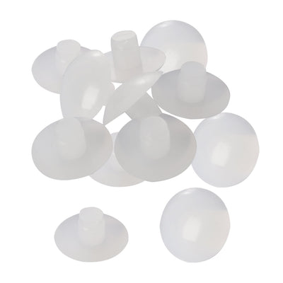 Harfington Uxcell 12pcs 6mm White Stem Bumpers Glide, Patio Outdoor Furniture Glass Table Top Anti-collision Embedded