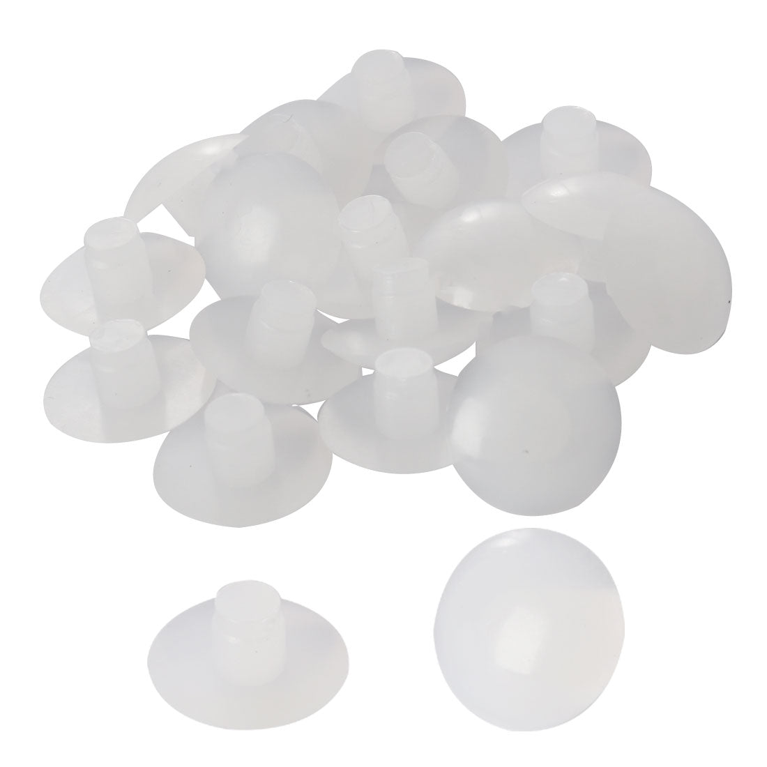 uxcell Uxcell 20pcs 6mm White Stem Bumpers Glide, Patio Outdoor Furniture Glass Table Top Anti-collision Embedded